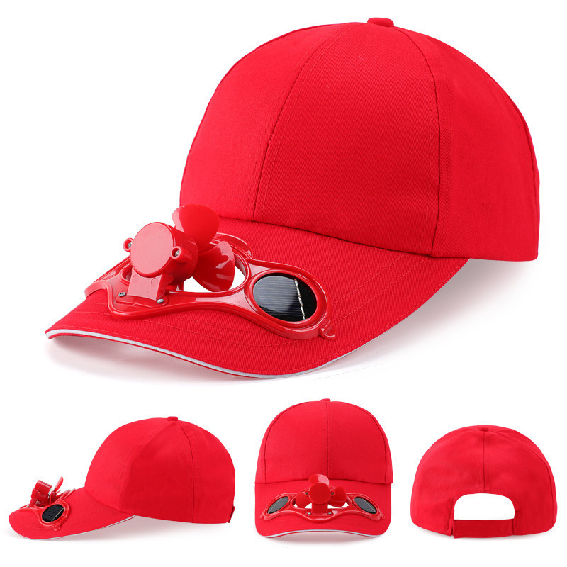 Summer Baseball Gorras Solar Powered Cooling Fan Cap Hat