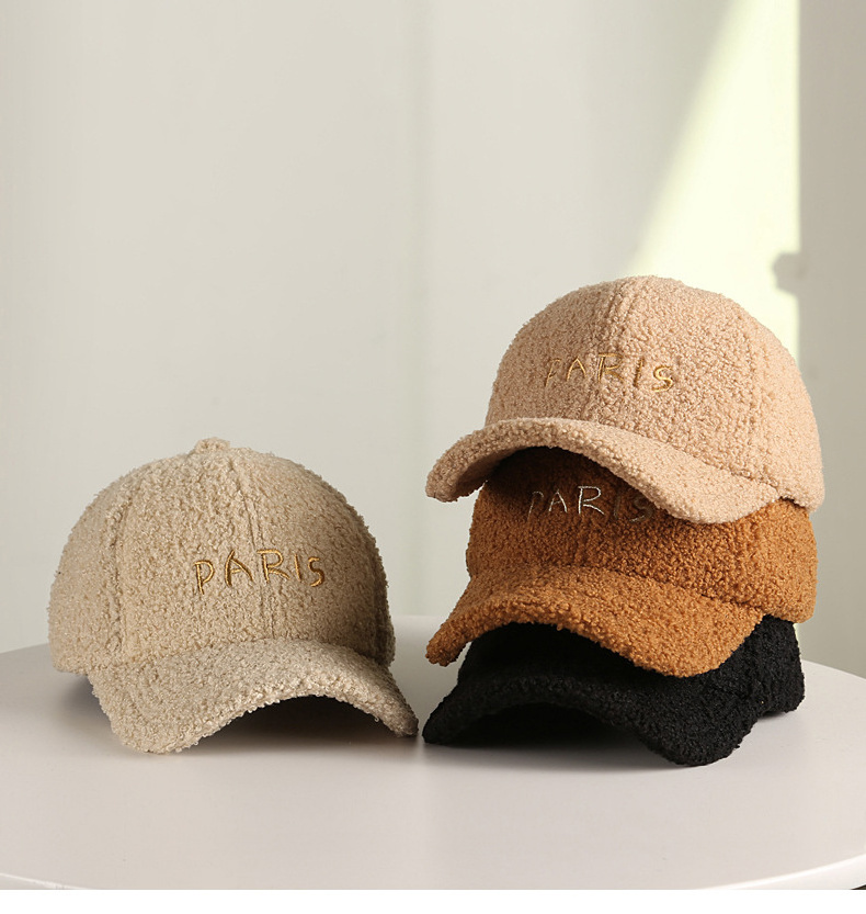 Custom Brand Wool Baseball Cap with Applique Embroidery Warm store Winter Fashion