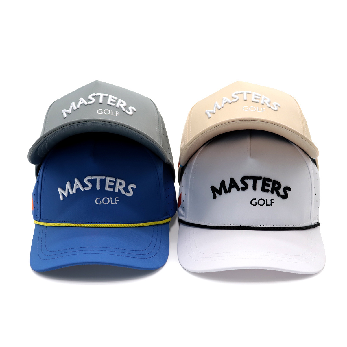 nylon waterproof custom logo rope golf hats