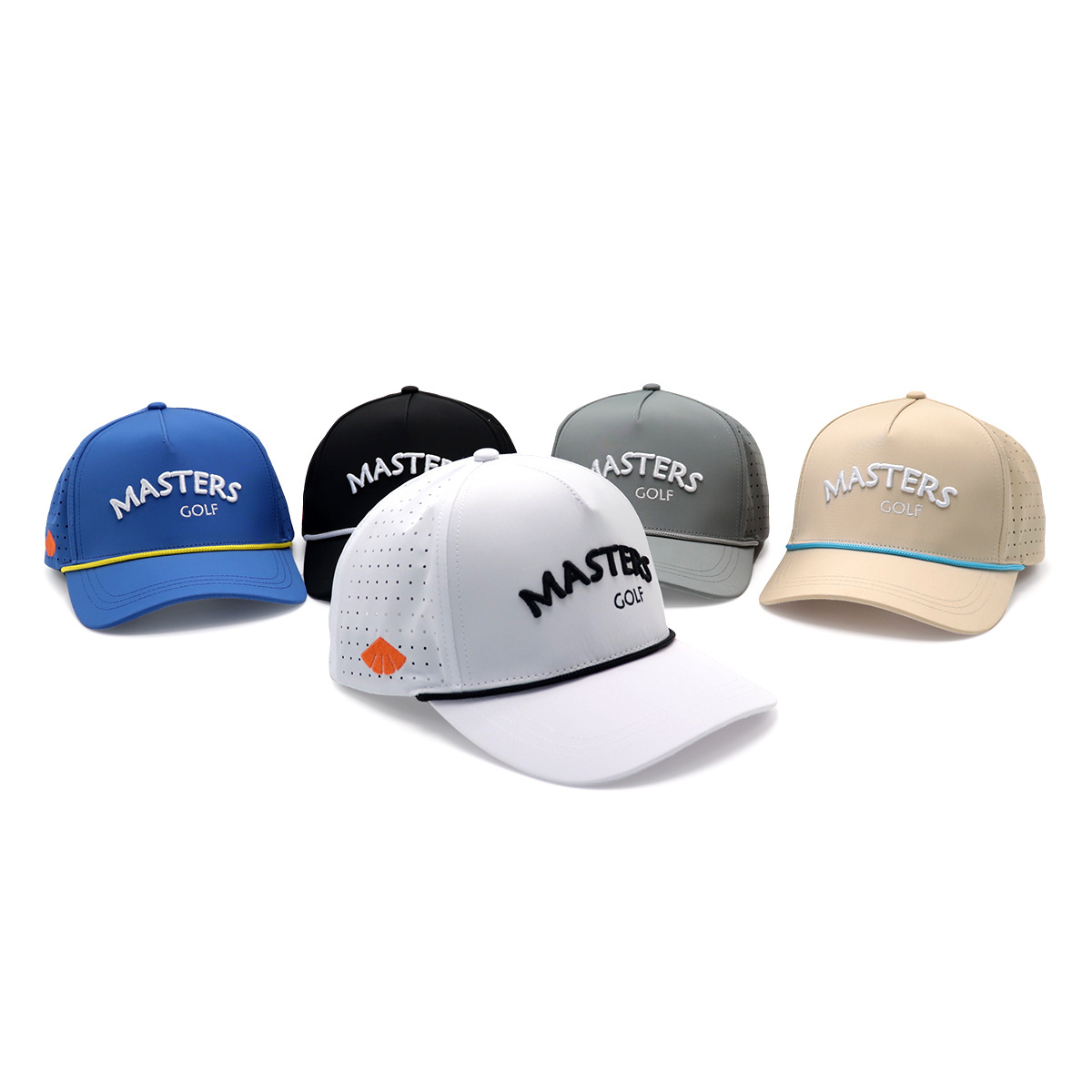 nylon waterproof custom logo rope golf hats