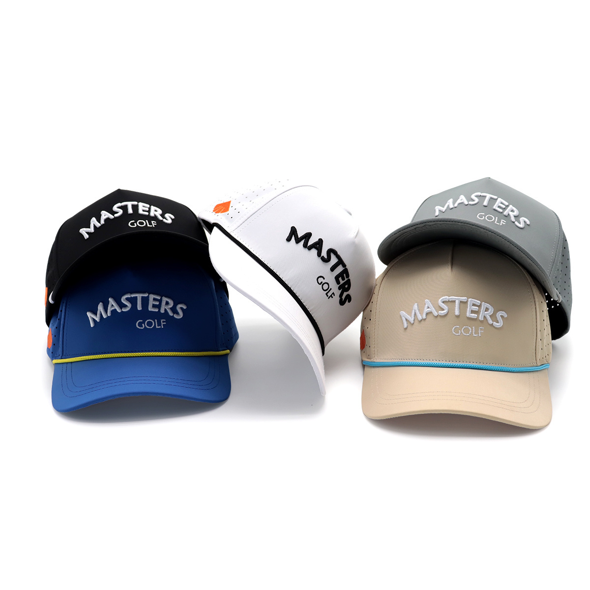 nylon waterproof custom logo rope golf hats