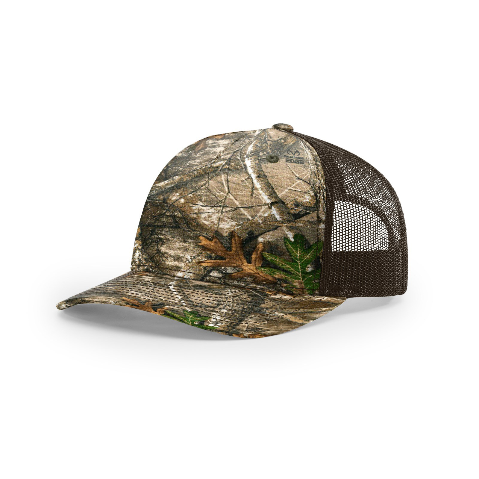 Pre curved Twill/Polyester Mesh 5-panel Camouflage Prints Blank Custom real tree richardson 112 Camo Trucker Hats