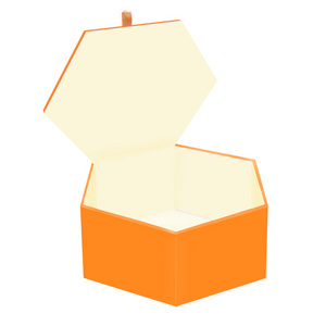 New Design Printed Hexagon Shape Cardboard Gift Box With Pull Tab To Open