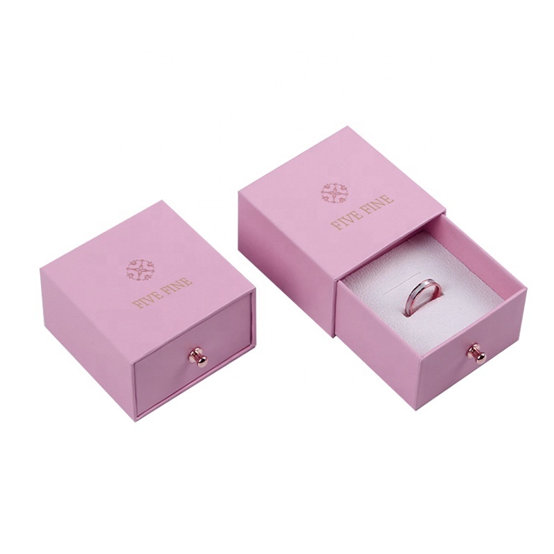 Fashion custom paper jewelry packaging made 2mm rigid cardboard gift drawer box bracelet match boxes jewelry box