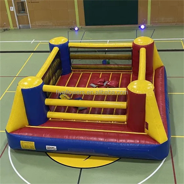 Interactive carnival games inflatable wrestling boxing ring for sale with big boxing gloves