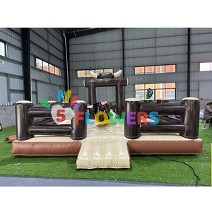 Commercial PVC inflatable mechanical amusement bull ride hot sale bouncer game inflatable bull rodeo ride simulator widely used