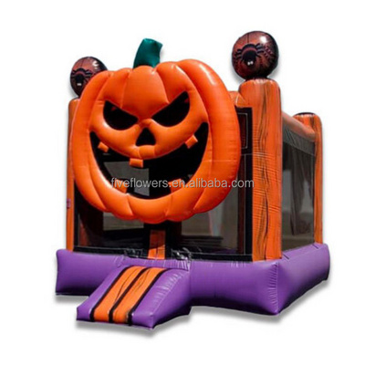 Commercial PVC Halloween inflatable jumping castle customized pumpkin bounce house castle inflatable bouncer for party rentals