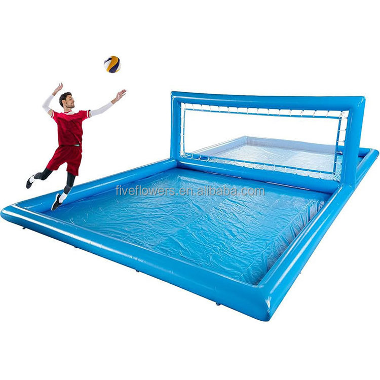 Blow up portable water volley ball field giant inflatable volleyball court