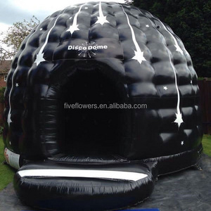 Blow up night club decor all black inflatable nightclub dome