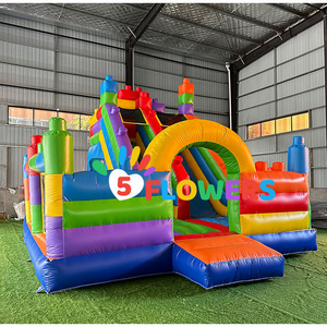 Building blocks inflatable children's slide dmuchany zamek inflatable bouncer with slide for party rental