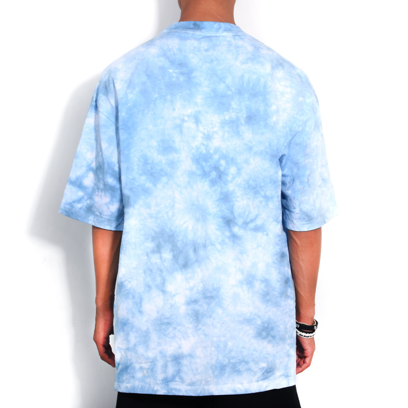 Wholesale Tie Acid Wash T-shirt Tie Shirts Men Bleached T Shirt Premium Tees Casual Summer Oversize Tie Dye Tshirts