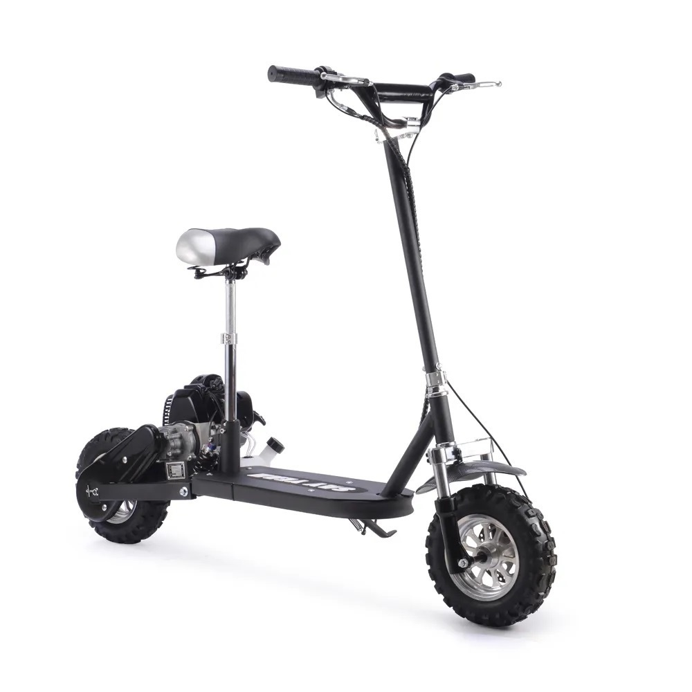 High Speed 2 Stroke 49cc off-road Gas Scooter For Adults With Large 11 Inch Tires Seat Removable Gas Scooter