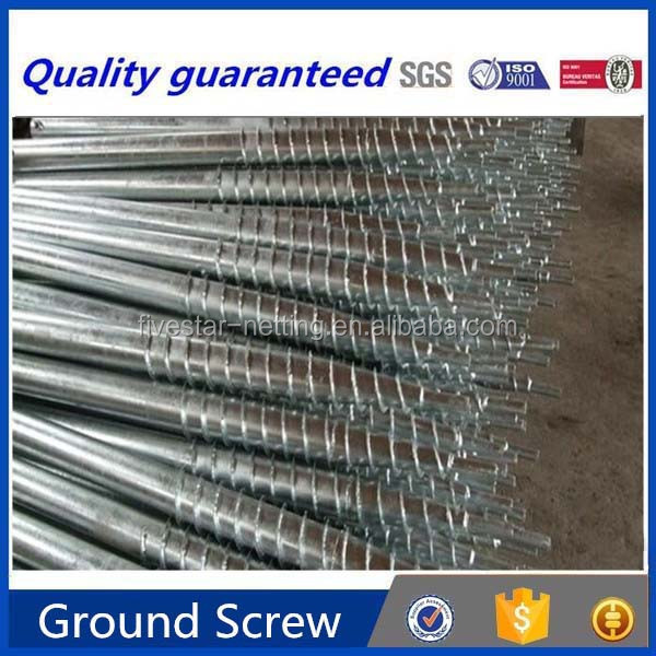 galvanized screw ground pole anchor/helical piles/earth screw anchors