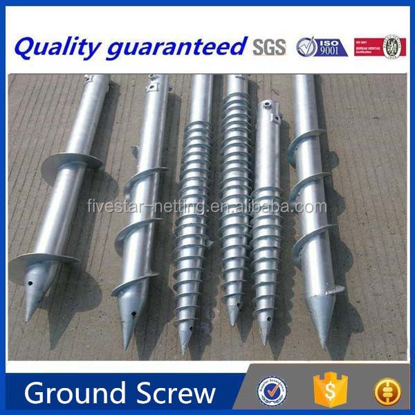 galvanized screw ground pole anchor/helical piles/earth screw anchors