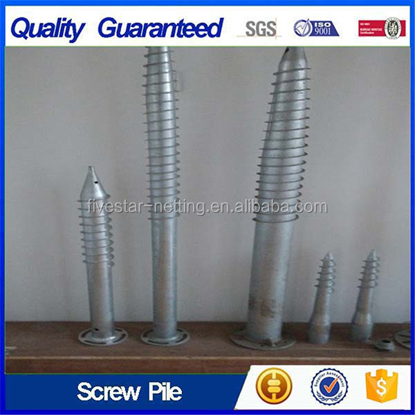 galvanized screw ground pole anchor/helical piles/earth screw anchors