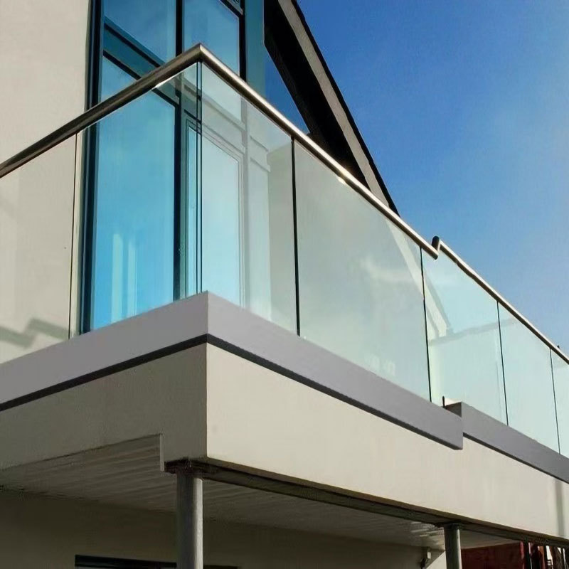 Indoor And Outdoor Frameless Stainless Steel Glass Railing System For Balcony