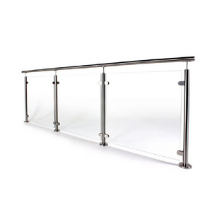 Glass Railing Post For Decking Laminated Glass Ss 304 316 Stainless Steel Handrail