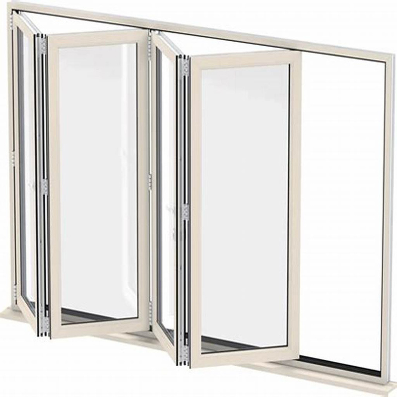 Aluminium Tempered Glass Bi Folding Windows Horizontal Folding Local Window Aluminium Bifold Window