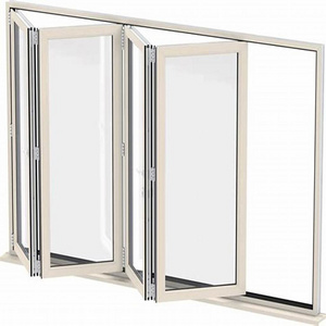 Aluminium Tempered Glass Bi Folding Windows Horizontal Folding Local Window Aluminium Bifold Window