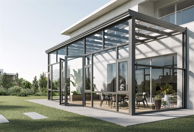 Customized Glass Houses Free Standing Sunroom Glass Panels For Sale