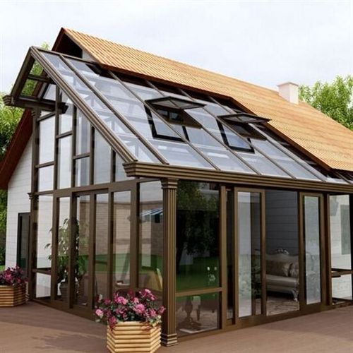 Customized Free Standing Aluminium Frame Glass Sunroom & Glass Houses