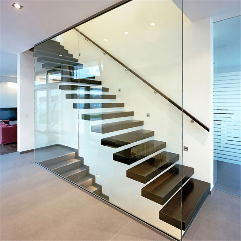 Outdoor Stainless Steel Handrail Stair Laminated Glass Railing System Staircase Balustrade