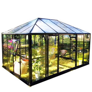 Customized Free Standing Aluminium Frame Glass Sunroom & Glass Houses