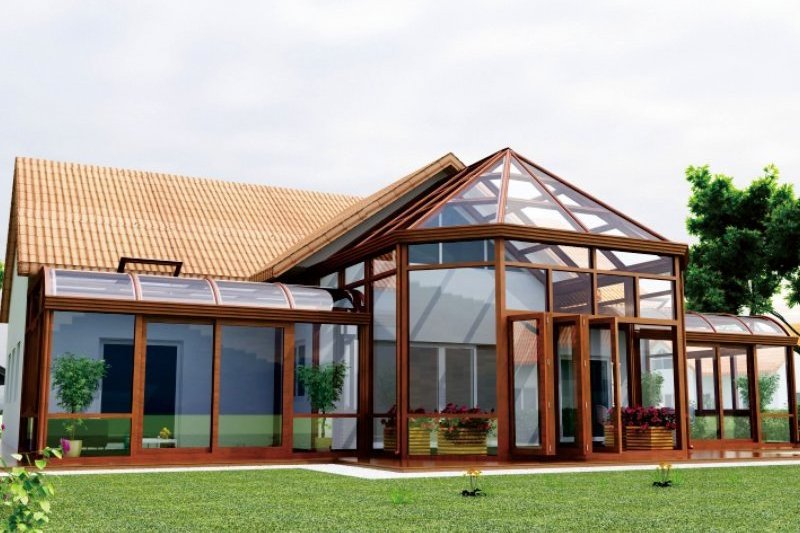 Winter Garden Aluminum Glass House Thermal Insulation Sunrooms Glass Houses Prefabricated