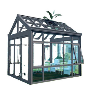 Portable Mini Glass Greenhouse Prefabricated Glass Aluminium Garden room Glass Sunroom