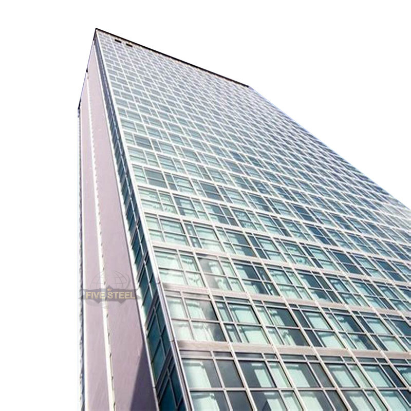 Curtain Wall Skyscraper Aluminium Glass Building Exterior Aluminum Frame Customized