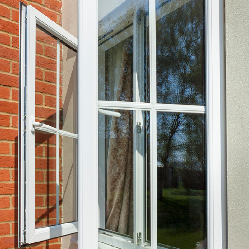 European Design UPVC Windows Double Glazing Swing PVC Casement Window