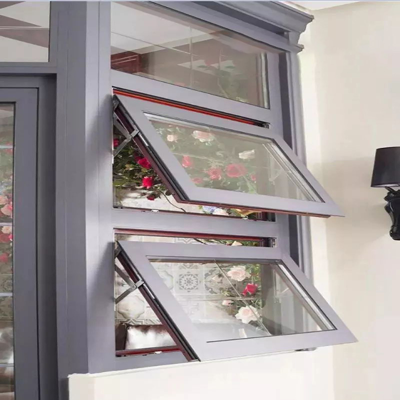 Accordion Windows Cost Top Hung Window Chain Winder Awning Window With Double Tempered Glass