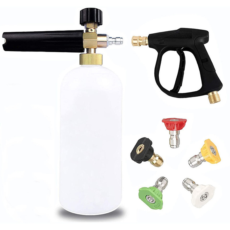 Quick Connect 1200Ml Spray Powerful Jet Cleaning Foam Bottle 1500Psi For High Pressure Washer Copper Nozzle