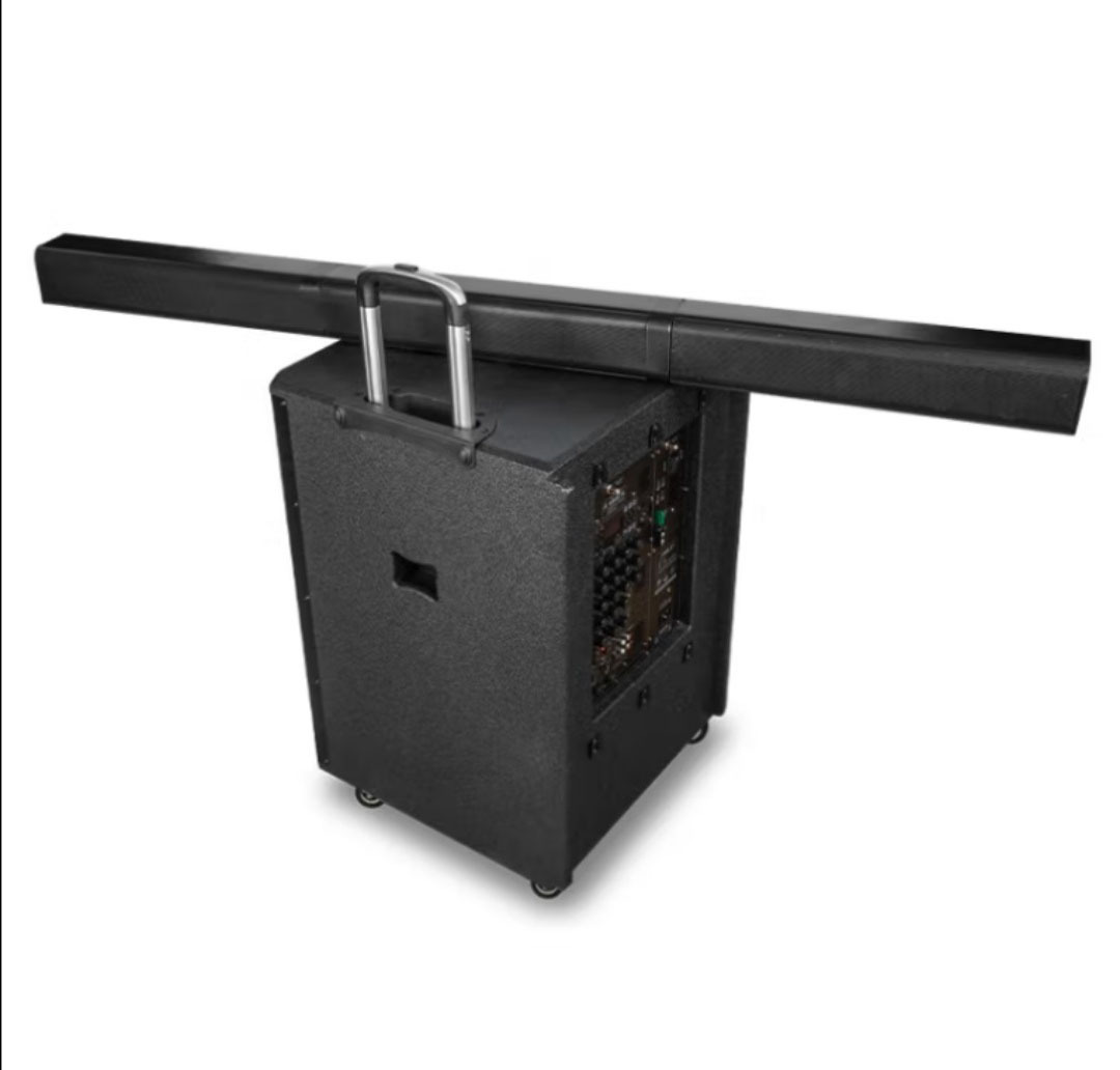 15 inch 6000W Stereo PA Speaker System Combo Set 4 Line Array Speakers Subwoofers Wedding Meeting active column speaker