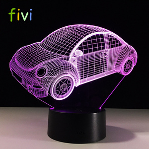 Newest LED Night Light Children's Light Lamp Kids Toy Touch Sensor Cars 3D Table Lamp LED Nightlights Home Decoration Bed Light