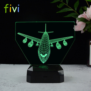 Mini Plane Fly Earth 3D Lamp 7 Colors change Sensor Touch 3d Rechargeable Night Light Aircraft Luminaria Kids Room Light