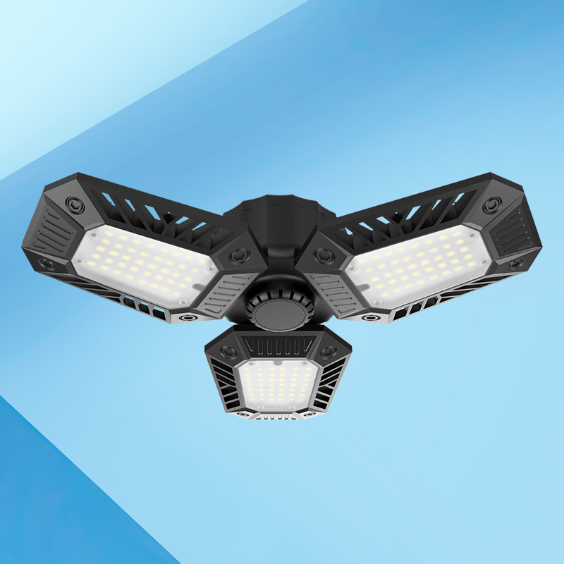 LED Garage Deformable Ceiling Lights 60W E26 LED High Bay 6000K Daylight 6000LM Bright LED Shop Light