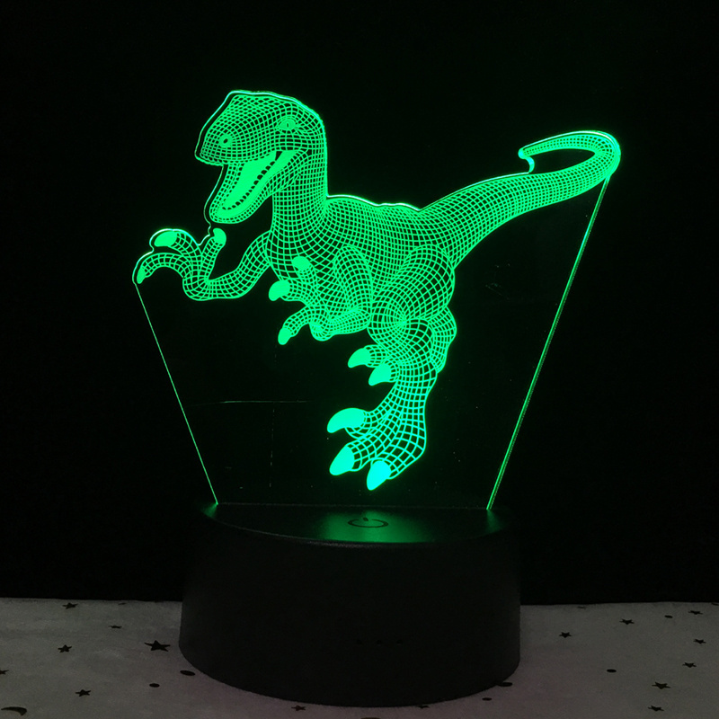 Dinosaur theme mark 3D Lamp Game LED night light 7 Color Change Touch Mood Lamp