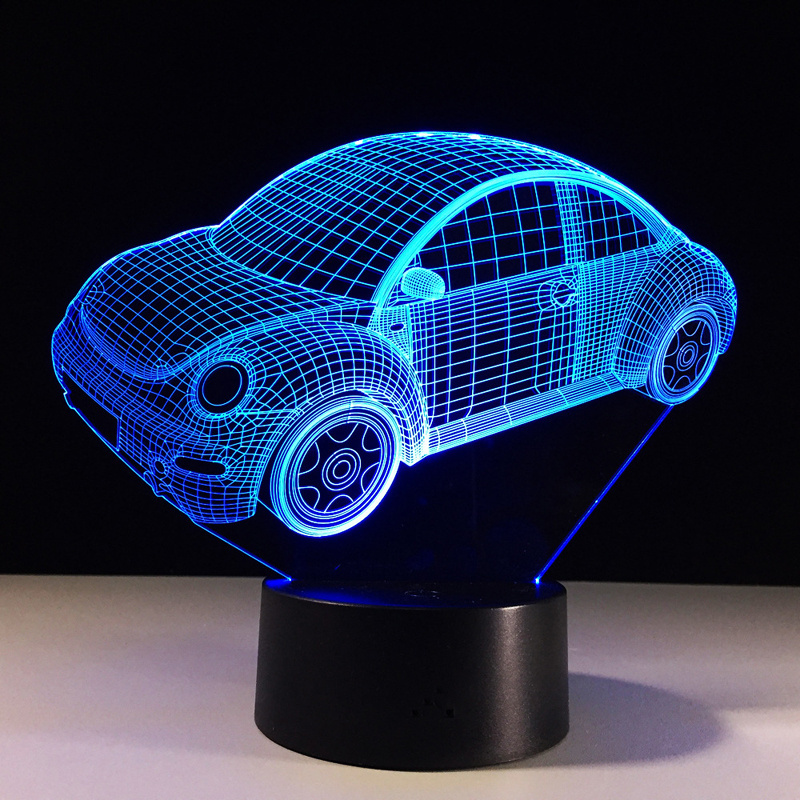 Newest LED Night Light Children's Light Lamp Kids Toy Touch Sensor Cars 3D Table Lamp LED Nightlights Home Decoration Bed Light