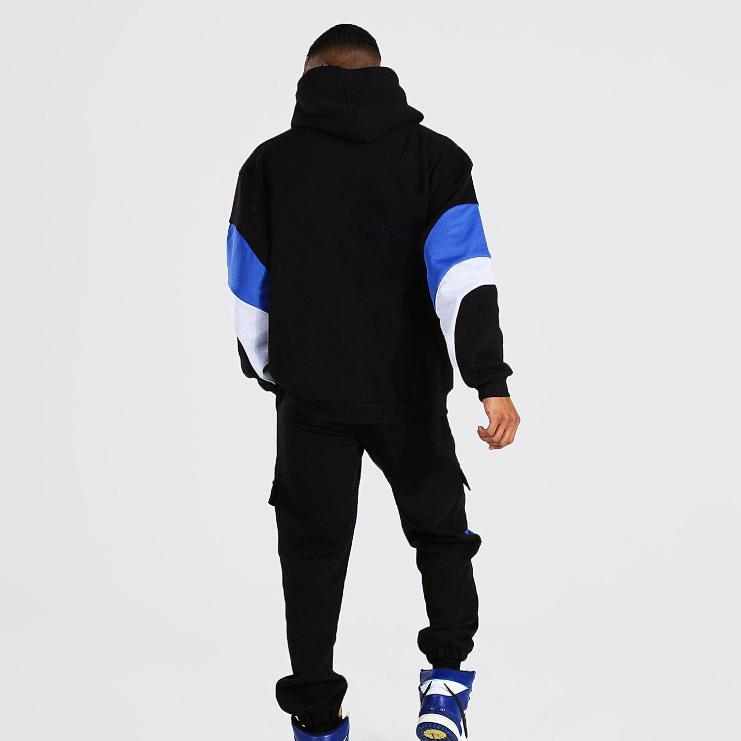 Custom Plain Blank Hip Hop Heavyweight Cotton Boxy Hoodie 500gsm Clothing Tracksuit 2024 OEM High Quality Tracksuit for Men