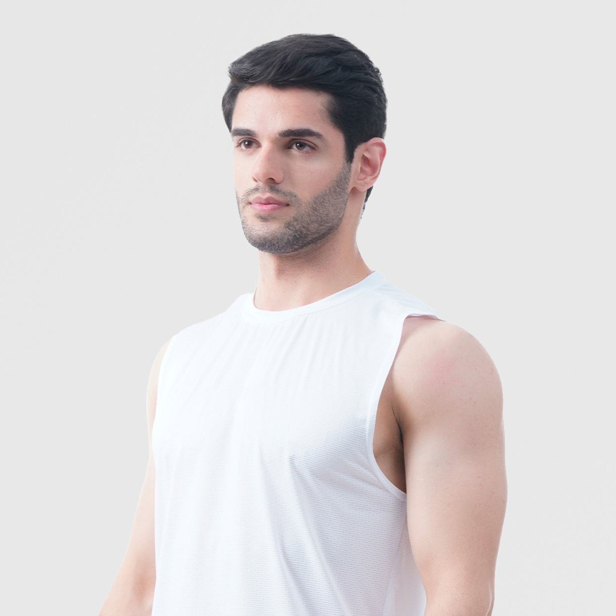 Customized Cotton Seamless Men's Undershirt Bodybuilding Workout Undershirt Gym Tank Tops White Vest Wholesale