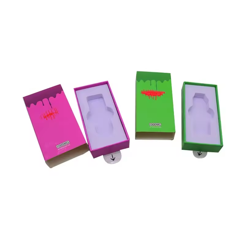 Welcome custom 510 slide out drawer box 1ml atomizer Drawer Packaging with paper sleeve