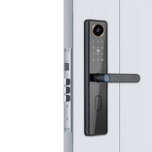 Keyless Fingerprint Digital Smart Door Lock Anti-peep Waterproof Password Peephole Camera Viewer Magnetic Card Smart Door Lock