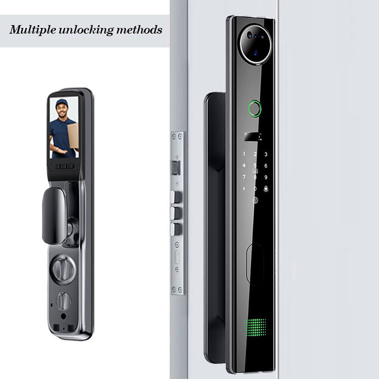 Fingerprint Door Locks Smart Waterproof Keyless Password IC Card Security Digital Camera 3D Face Recognition Front Door Locks