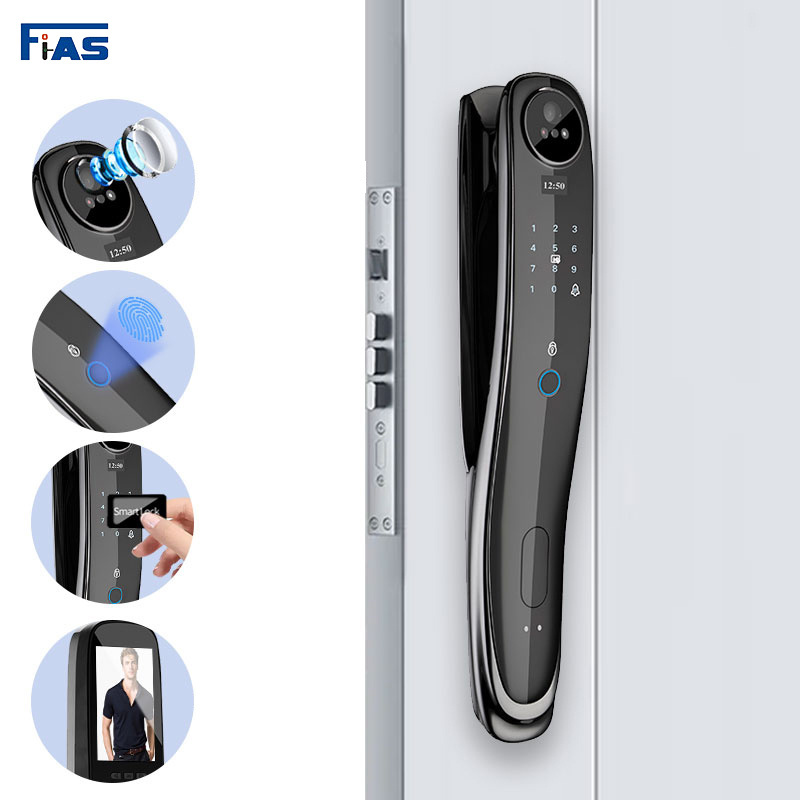 Newest Design Electronic Smart Door Lock with Camera Fingerprint Smart lock Deadbolt Home Hotel Warehouse Digital Door Lock