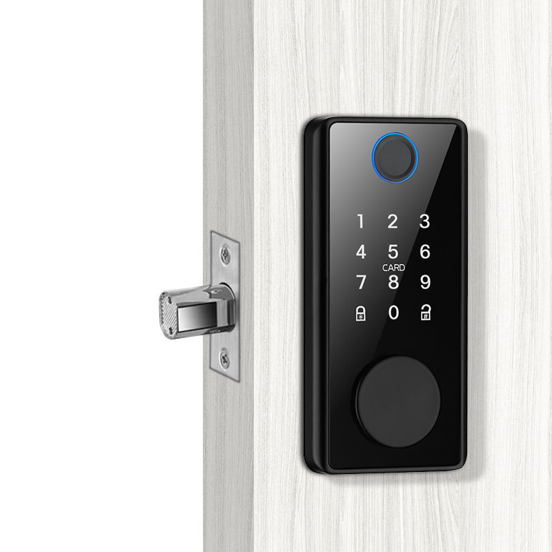 Single Lever Deadbolt Zinc Alloy IC Card Electronic Apartment Door Lock TTLock Fingerprint Password Digital Smart Room Door Lock