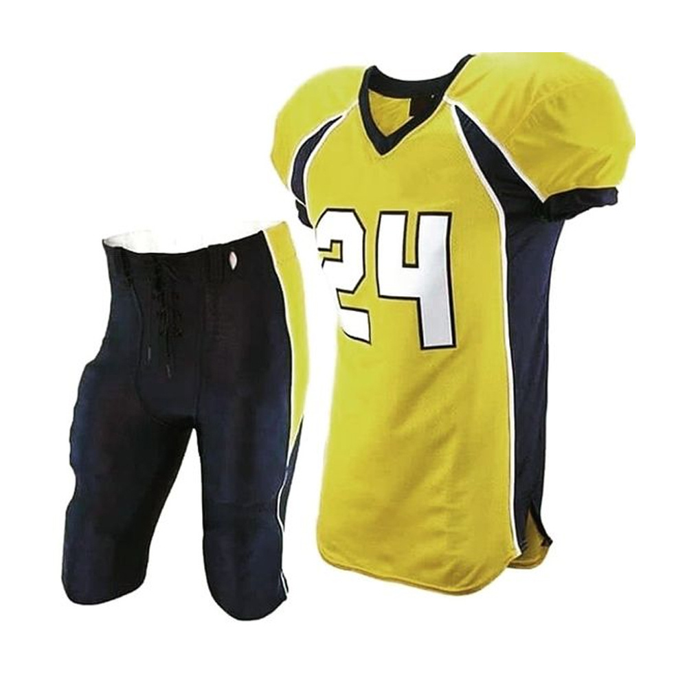 Custom College Sublimation Adult Jerseys Kits Costumes Practice And Pants Set American Football