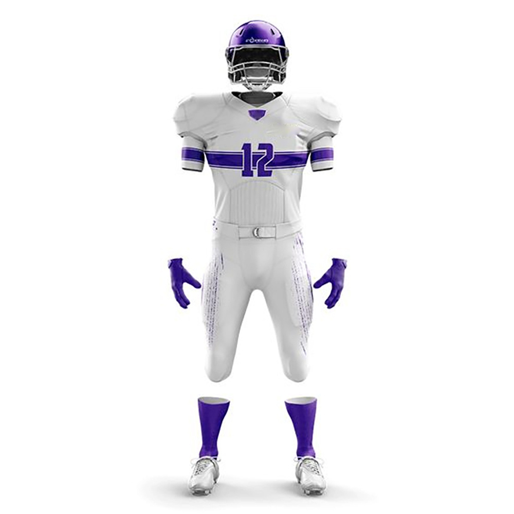 Custom College Sublimation Adult Jerseys Kits Costumes Practice And Pants Set American Football