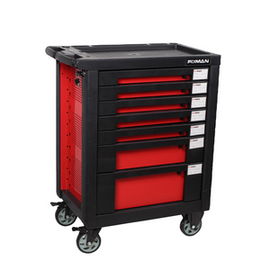 FIXMAN Portable 7 Drawer Garage Tool Mechanic Box Roller Cabinet Steel Trolley Tool Chest With Tools Set