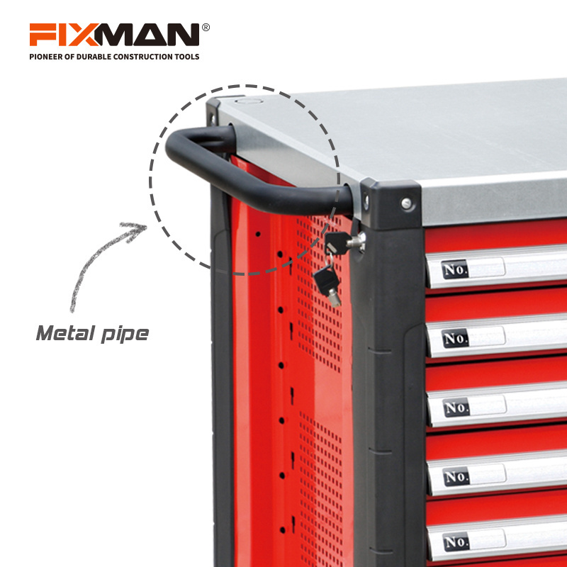 FIXMAN High Quality 14-Drawer Movable Tool Workbench Cabinet On Wheels With Storage